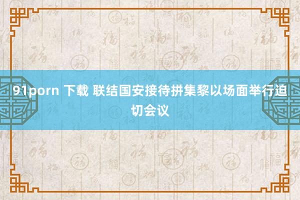 91porn 下载 联结国安接待拼集黎以场面举行迫切会议