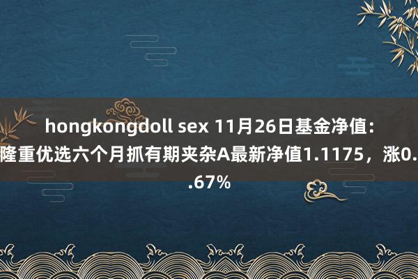 hongkongdoll sex 11月26日基金净值：广发隆重优选六个月抓有期夹杂A最新净值1.1175，涨0.67%