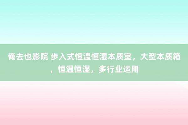 俺去也影院 步入式恒温恒湿本质室，大型本质箱，恒温恒湿，多行业运用