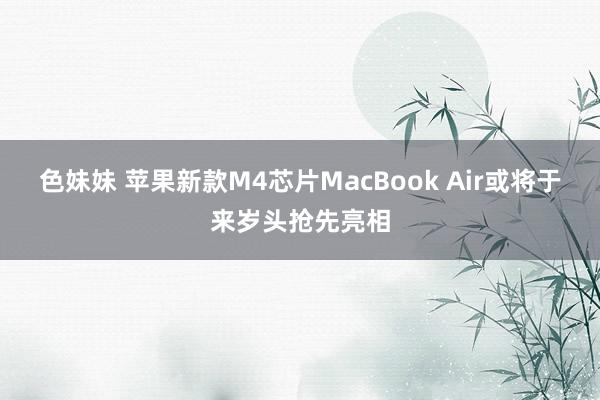色妹妹 苹果新款M4芯片MacBook Air或将于来岁头抢先亮相