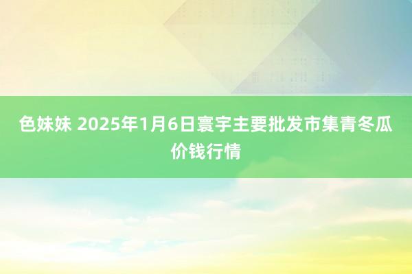 色妹妹 2025年1月6日寰宇主要批发市集青冬瓜价钱行情