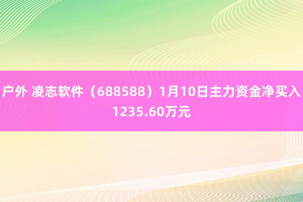 户外 凌志软件（688588）1月10日主力资金净买入1235.60万元