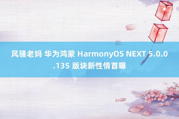 风骚老妈 华为鸿蒙 HarmonyOS NEXT 5.0.0.135 版块新性情首曝