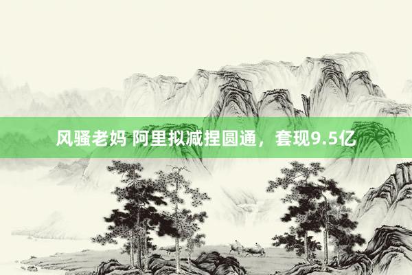 风骚老妈 阿里拟减捏圆通，套现9.5亿