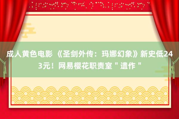 成人黄色电影 《圣剑外传：玛娜幻象》新史低243元！网易樱花职责室＂遗作＂